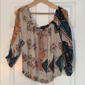 California moonrise boho off the shoulder blouse